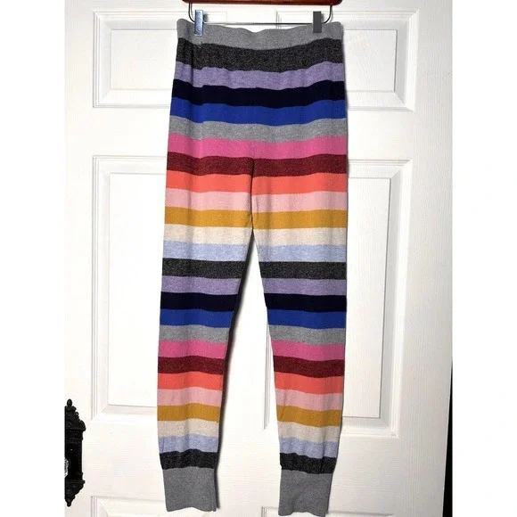 Gap Women's Rainbow Retro Crazy Striped Artsy Colorful Sweater Leggings Pants M - Picture 5 of 7